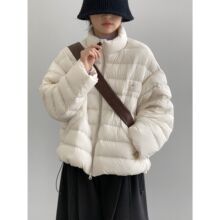 那末 云朵感 韩系简约立领排骨羽绒服女纯色百搭保暖面包服2651
