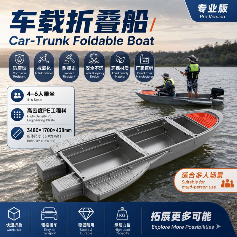 Engineering Plastic Boat, Portable Plastic Boat, Stacking Boat, Pe Boat, Small Boat, Fishing Boat, Lure Boat, Folding Boat, Fishing Boat