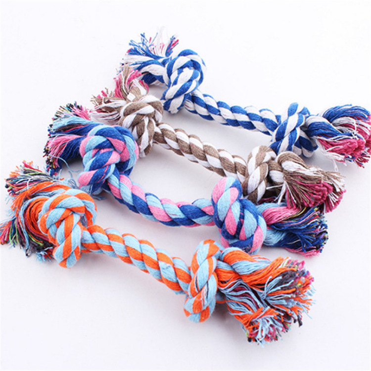 宠物玩具磨牙耐咬绳结玩具棉绳球幼犬训练用品彩色宠物绳玩具棉绳