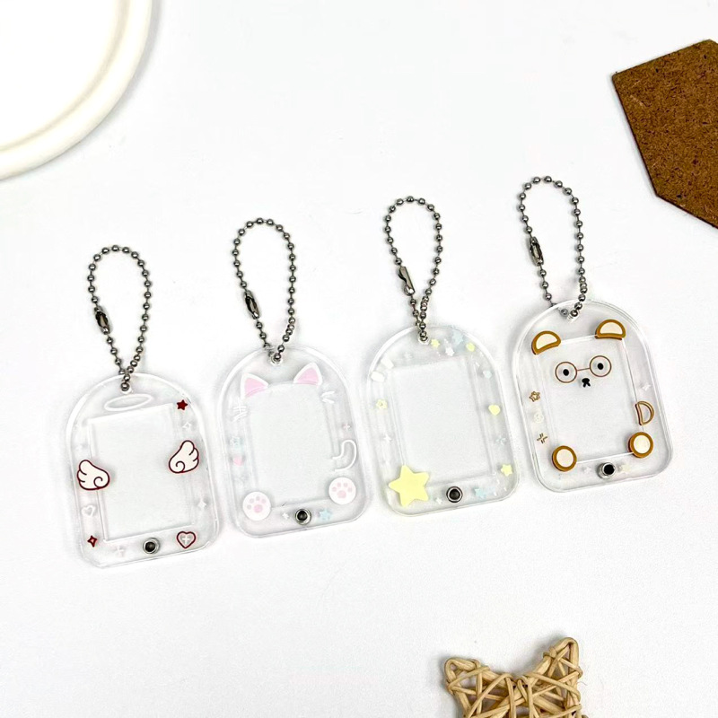 1.0inch Photo Frame Keychain Transparent Acrylic Idol 1.0inch Photo Card Holder Bag Pendant Storage Card Holder 1.0inch Photo Frame Keychain Transparent Acrylic Idol 1.0inch Photo Card Holder Bag Pendant Storage Card Holder