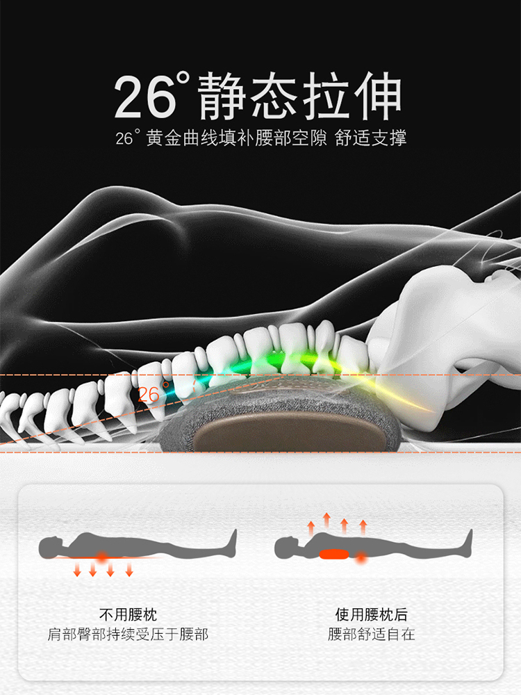 ♔ Lumbar Pillow for Sleeping on the Bed, Lumbar Support Cushion, Lumbar Vertebra Pillow, Sleeping Lumbar Support, Massage Heating Cushion, Lumbar Support for Pregnant Women