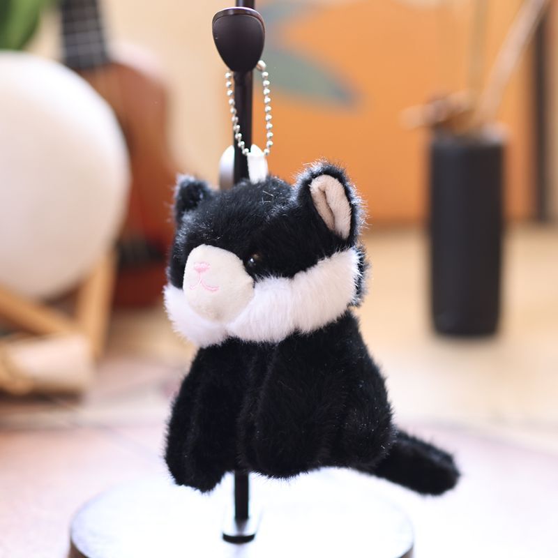 可爱萌小猫挂件毛绒玩具公仔小猫咪豹子书包包挂饰钥匙扣娃娃玩偶|undefined