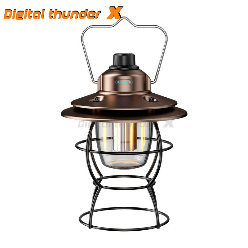 Transfronterizo LED retro camping luz al aire libre impermeable multifuncional iluminación camping Luz Portátil campamento iluminación linterna