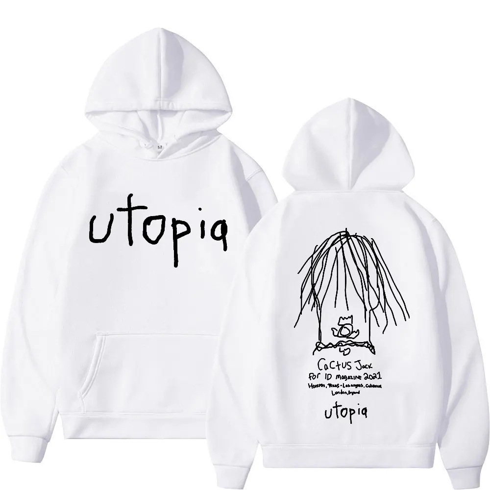 Rapper Cactus Jack Utopia Graphic Hoodie Men Women Fashion n