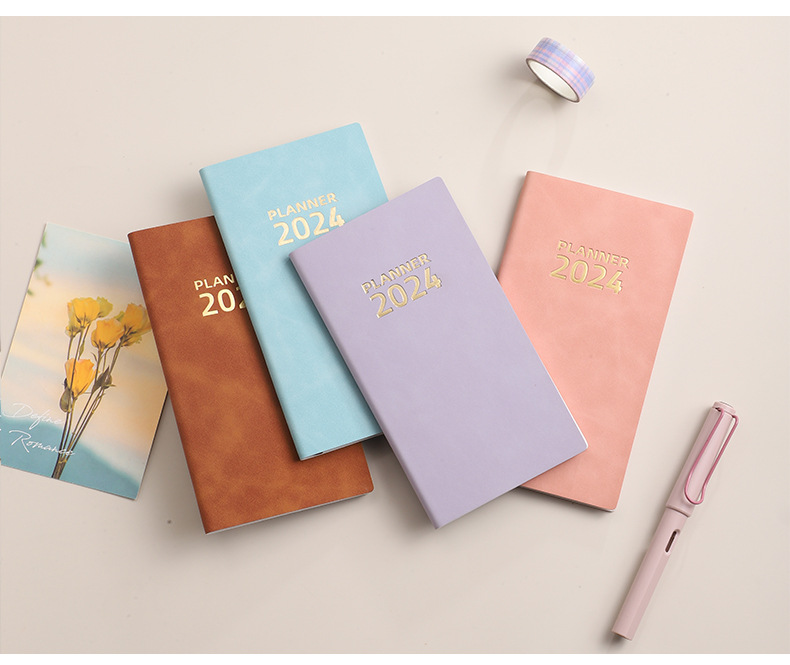 1 Piece Letter Class Learning Imitation Leather Wood-free Paper Business Notebook display picture 2