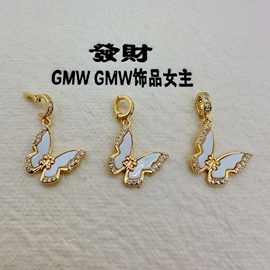 18K镀金电镀吊坠镶钻万能扣项链组合装女小众设计高级感轻奢锁骨