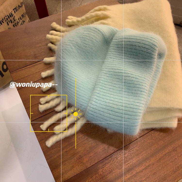 Õrn piim Fufu~Küüliku villavillane naiste kootud terava otsaga talvemüts_voghion.com