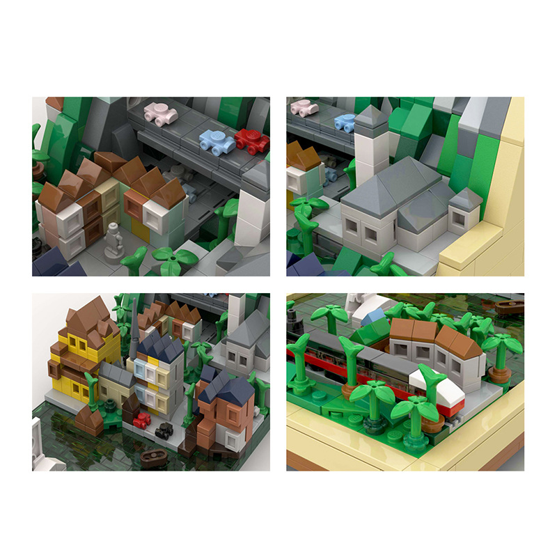 Hallstatt Architectural Model Building Blocks Toy City Decoration_voghion.com