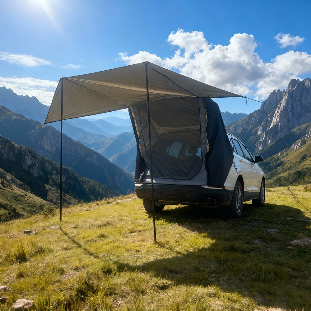 Ready-Made Outdoor Car Tail Tent for Self-Driving Travel Barbecue Suv Universal Portable Trunk Car Tail Expansion Tent