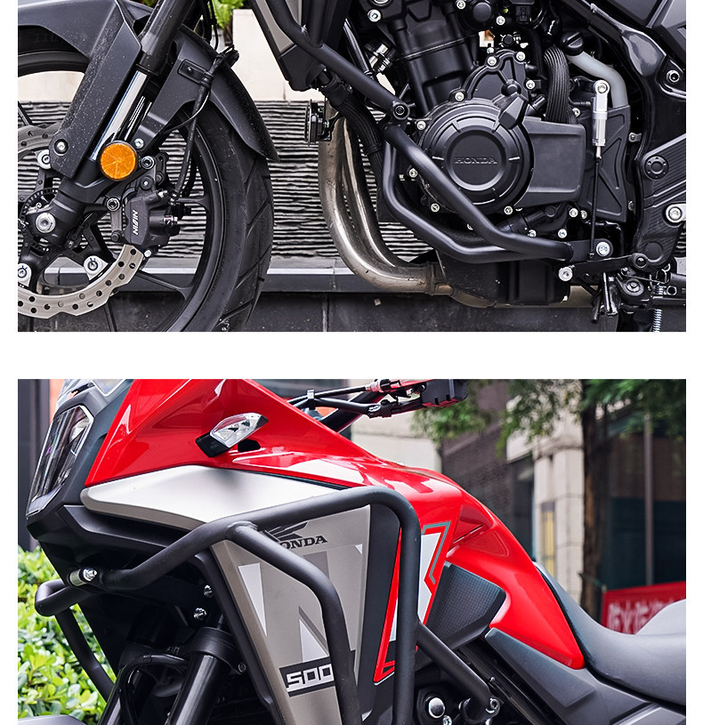 Suitable for Honda Nx500: Protective Bars, Crash Bars, Surround Bars, Rear Rack, Tail Box Rack, Main Stand Rack, Large Support Frame Modification