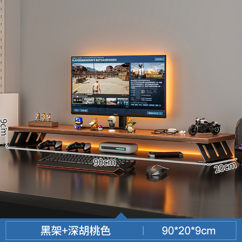 Estante de escritorio, tablero de agujero de escritorio, estante de almacenamiento multicapa, estante de escritorio para el hogar, estante de aumento de computadora simple moderno