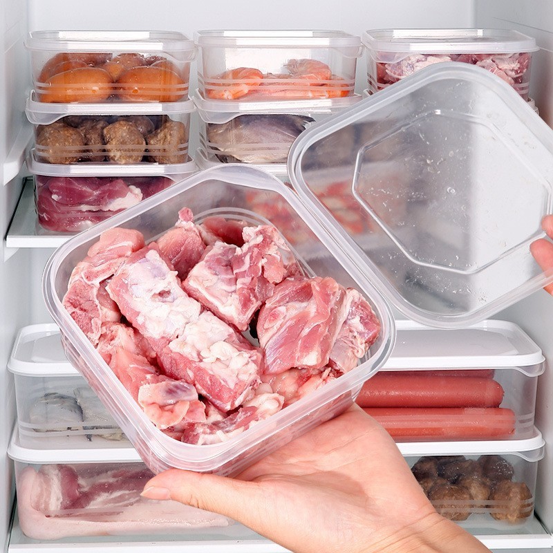 冰箱专用收纳盒保鲜盒速冻肉冷冻冷藏盒食品级密封分装小盒子加热|undefined
