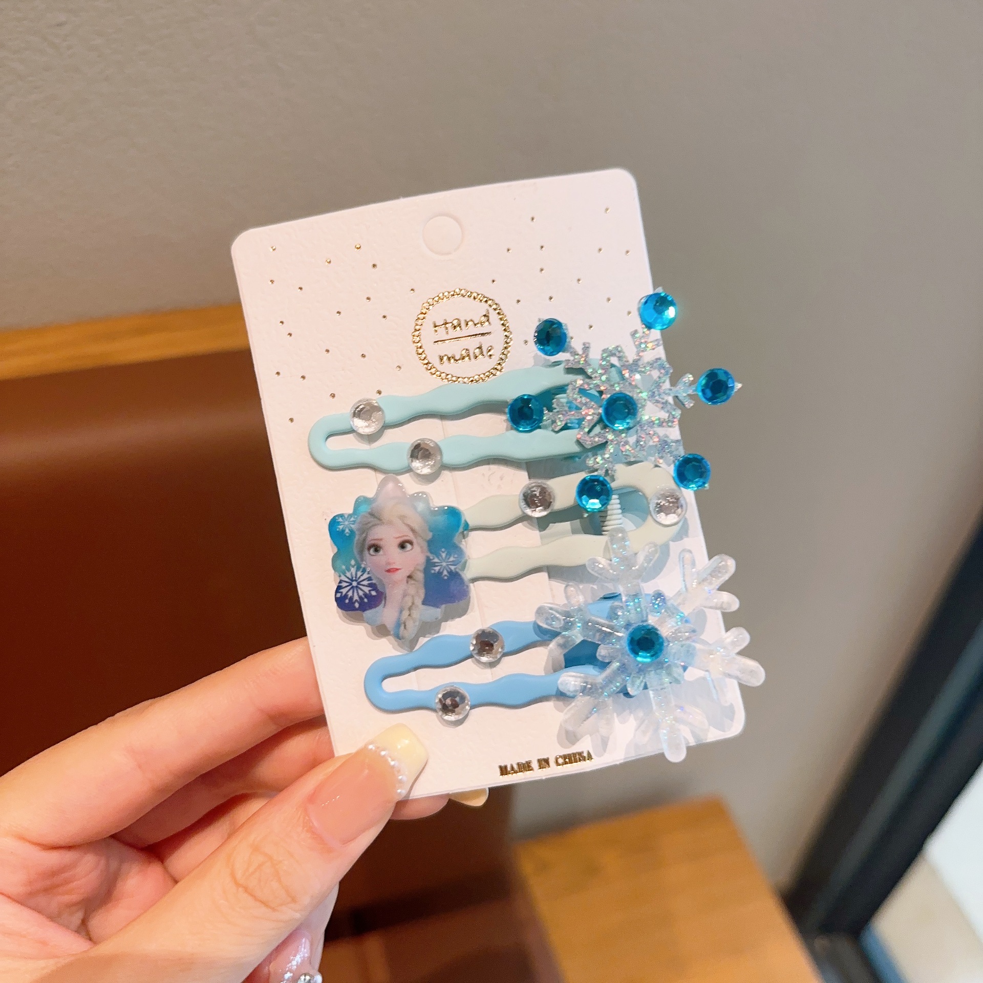 Nueva princesa Aisha clip de pelo para niños clip de pelo helado y nieve clips de pelo para niñas princesa viento lindos joyas para el pelo