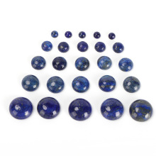 天然石青金石圆形戒面宝石镶嵌 贴片戒指吊坠手工diy饰品配件批发