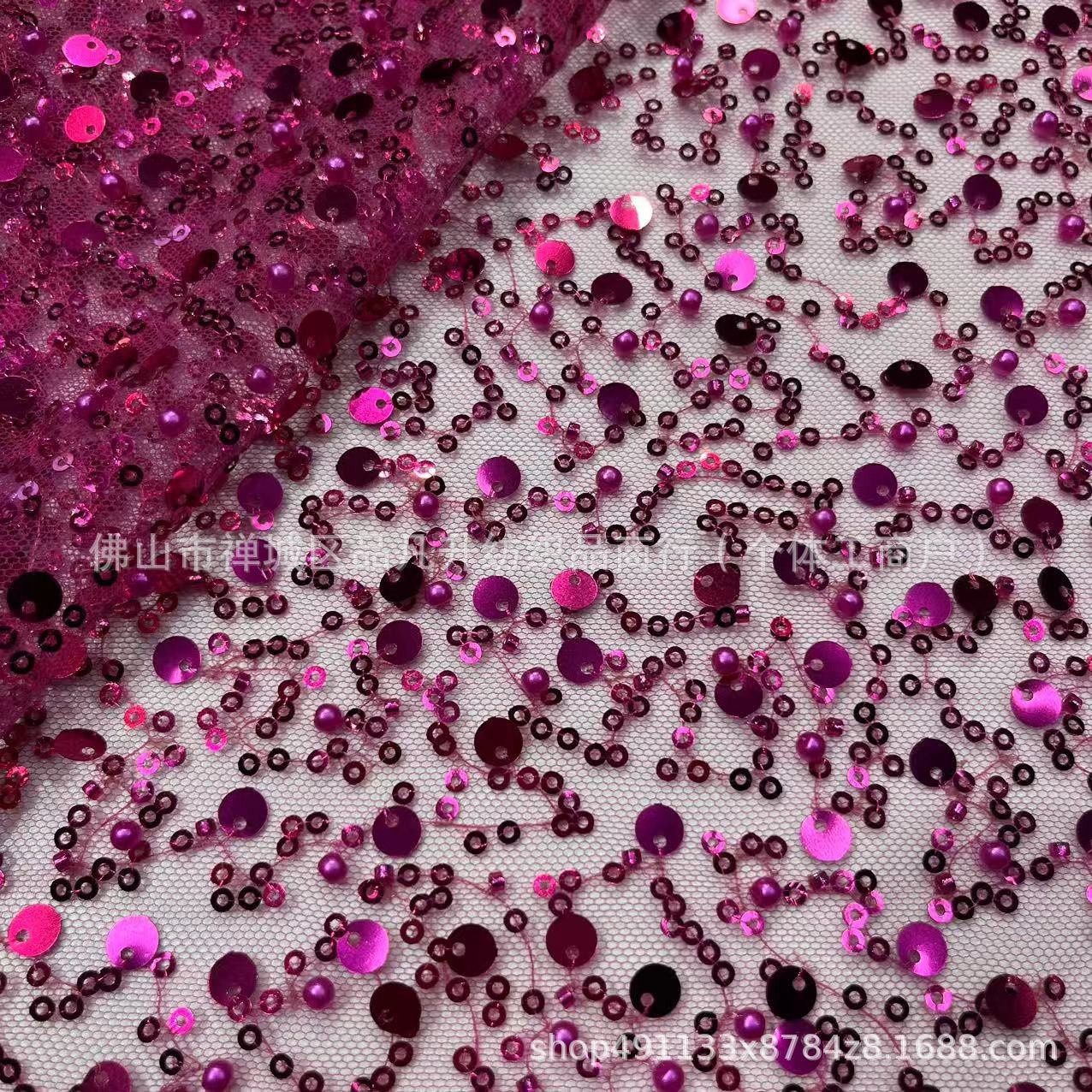 Cuentas de alta densidad 3 + 7mm cuentas de flores desordenadas cuentas bordadas de tela de vestido de novia image 6