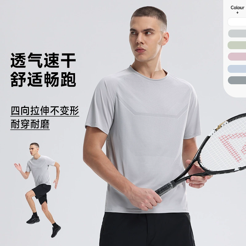 Трансграничная внешняя торговля мужская спортивная цифровая футболка с легким воздухопроницаемым и влагопроницаемым мужским круглым вырезом с короткими рукавами