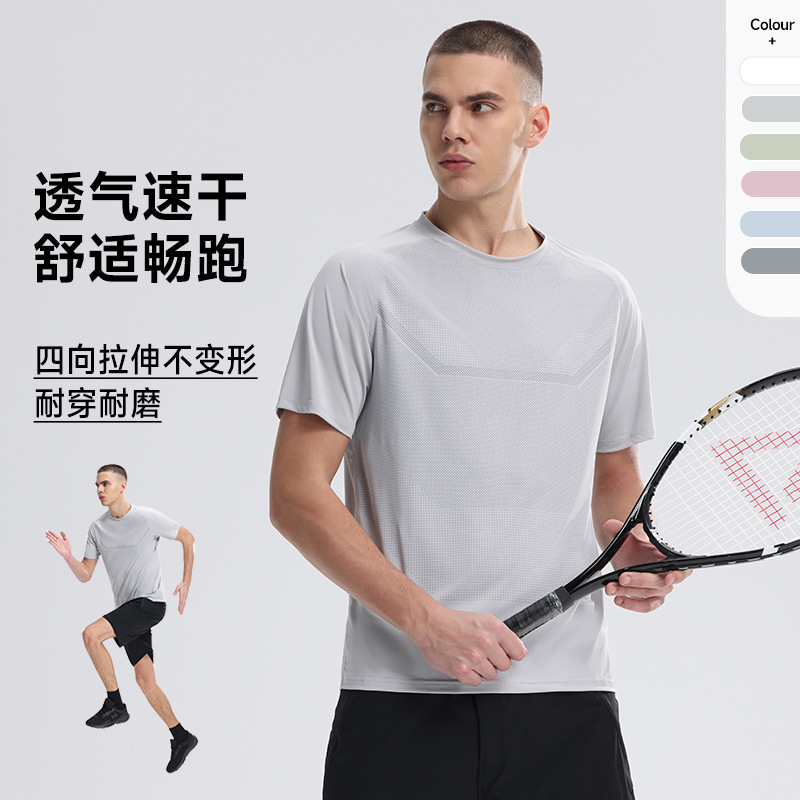 Cross-border foreign trade men's outdoor sports digital printing T-shirt lightweight breathable moisture absorption men's round neck quick-drying short sleeve Cross-border foreign trade men's outdoor sports digital printing T-shirt lightweight breathable moisture absorption men's round neck quick-drying short sleeve