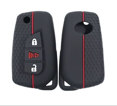 Static Rod/Key Bag Highlander Prius car key - black-red-line-speaker-key
