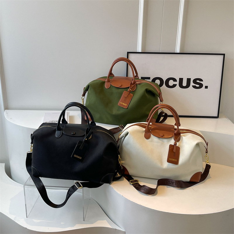 Bolso de lona informal de gran capacidad para mujer, nuevo modelo 2025, moderno, ligero, para viajes, bandolera, bolso de hombro