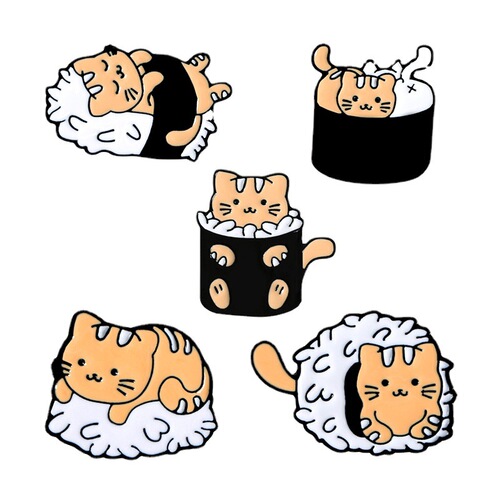 AliExpress Best Selling Brooch Creative Cartoon Cat Pillow Pet Nest Series Painted Alloy Accessories Badge