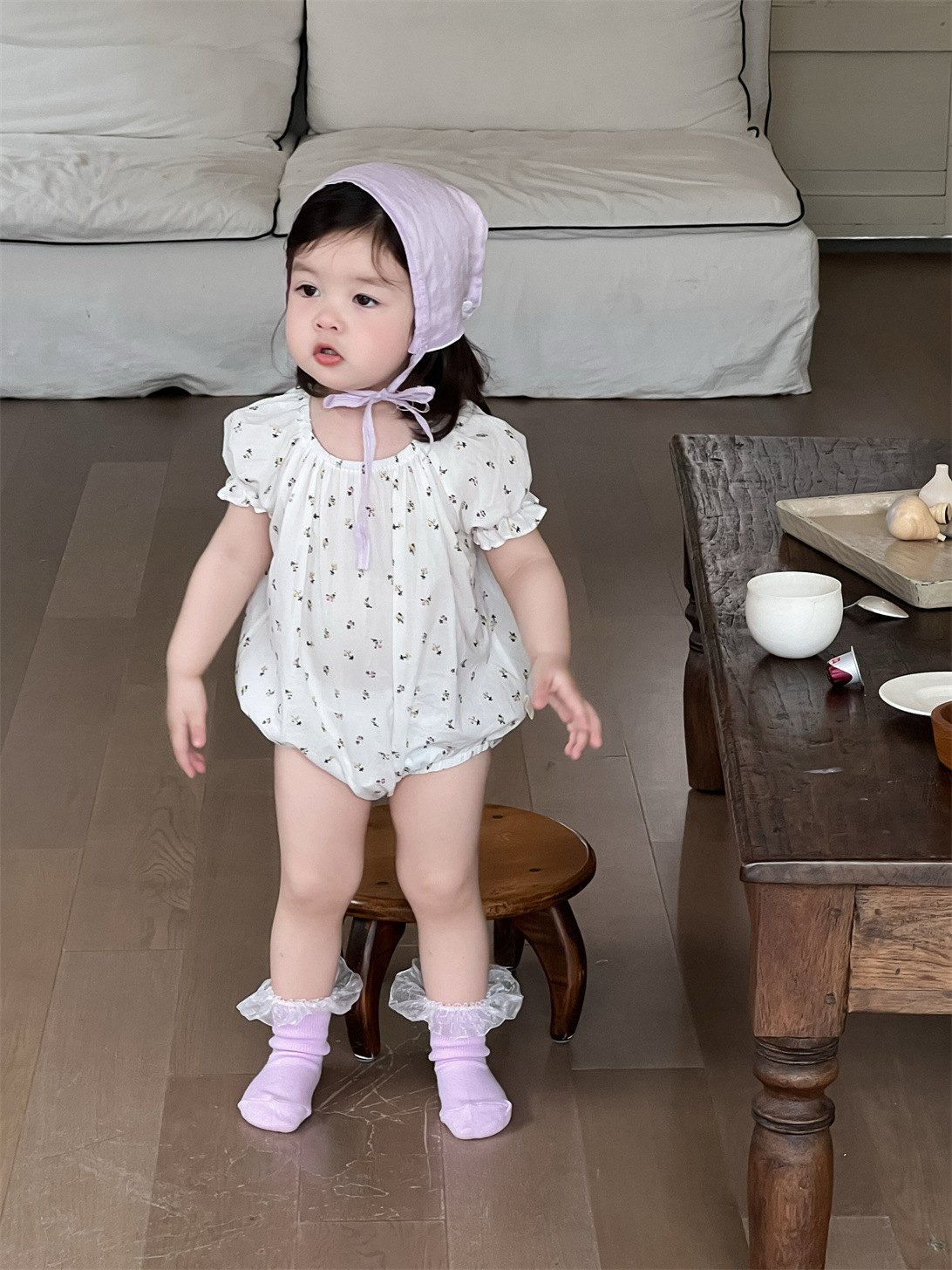 Vestido de verano para niñas vestido de una pieza delgado vestido de verano 2025 bebé nuevo bebé ropa para niños coreanos mamelito floral