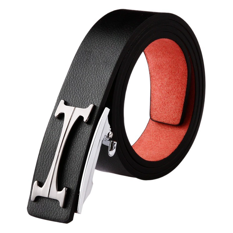 Новый мужской ремень беззубый непористый внутренний износ с автоматической пряжкой гладкая Пряжка брючный ремень деловой Повседневный корейский ремень оптом