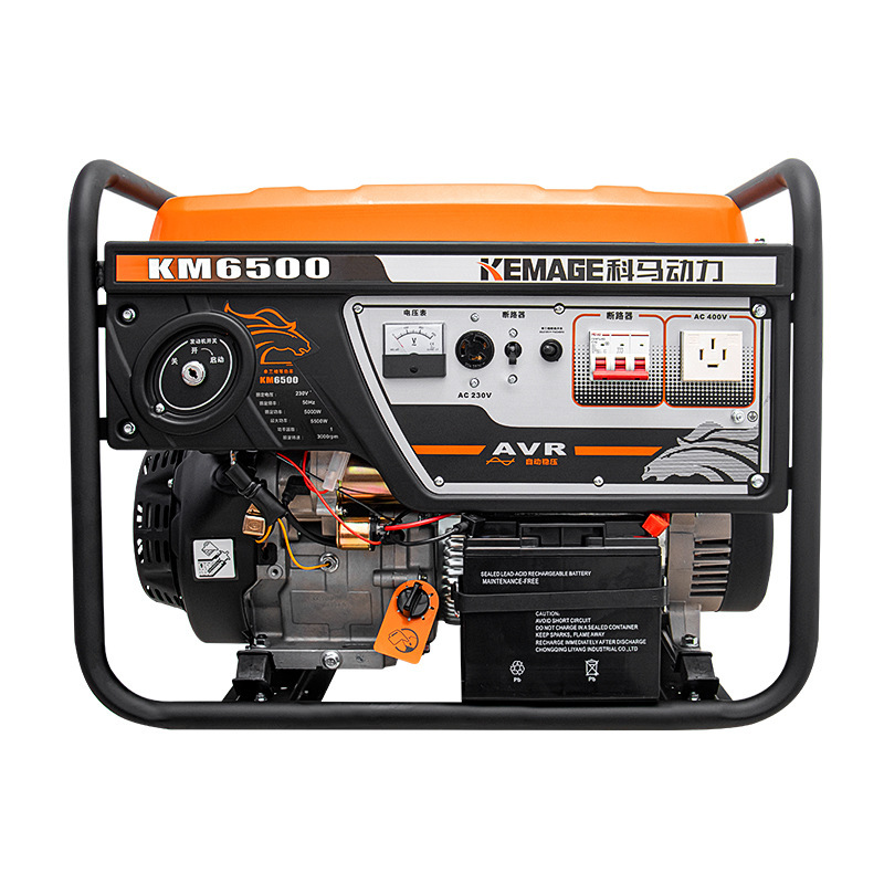 科马小发电机组5.5KW等功率家用小型省油电启动单三相汽油发电机