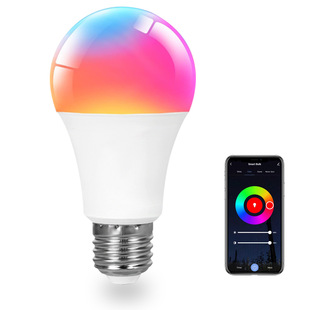 Tuya Wifi Smart Light Bulb Globe A60 9W Wide Voltage Rgbwc Intelligent Dimming Voice Control Via Mobile App