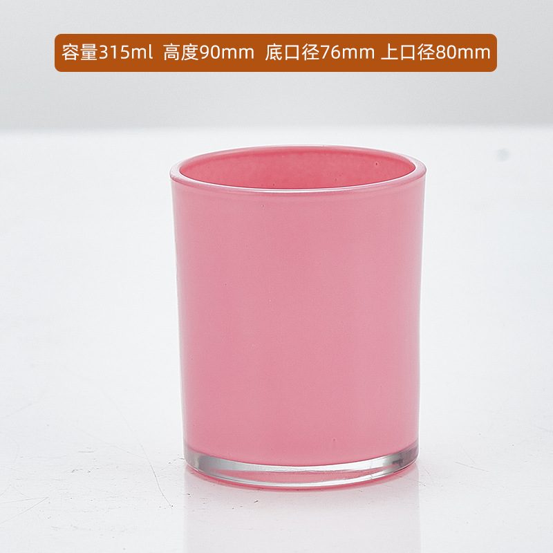 Candelaria de banano cubierta de banda de vidrio de colores vela DIY taza vacía dormitorio recipiente de candelaria de banano en candelabros