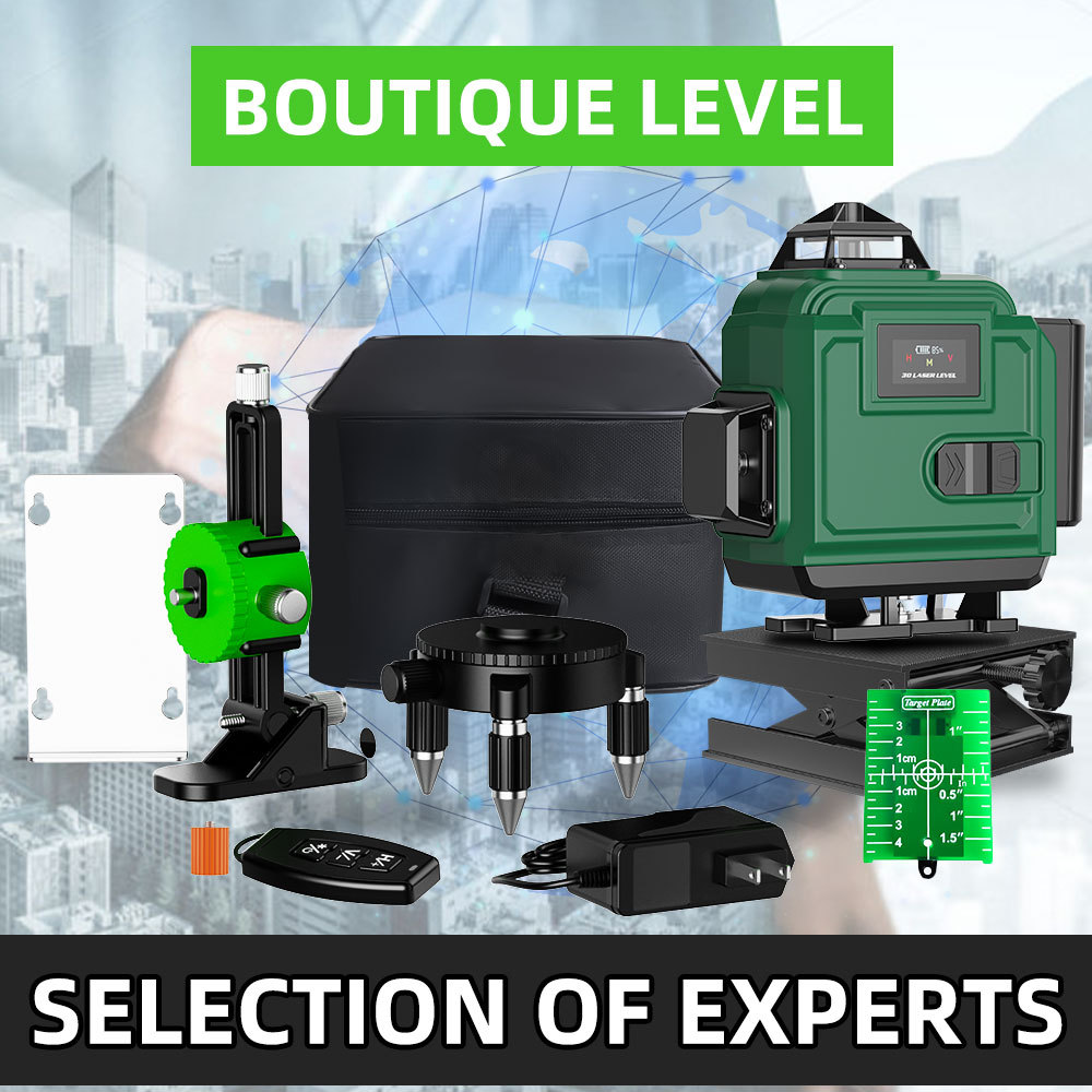 触屏数显激光16线投线仪室内外贴墙仪高精度精准绿光水平仪强光