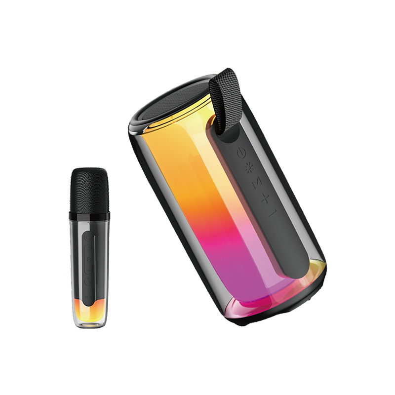 Altavoces Bluetooth sonido al aire libre subwoofer doble Mac K-canción todo en uno colorido ambiente lámpara tarjeta de enchufe de bajo pesado