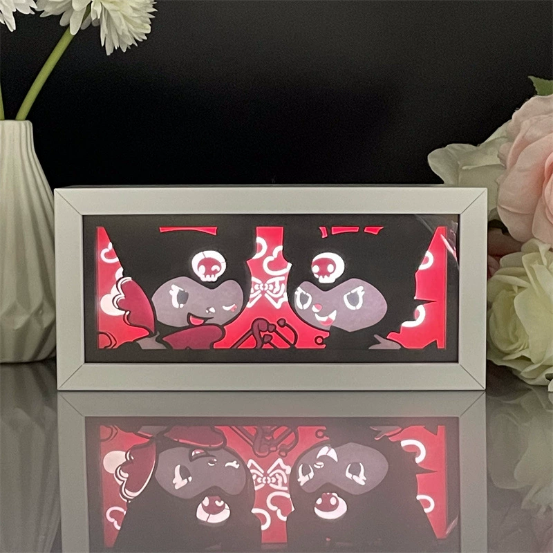 Лампочка резной рисунок бумажная Sanli Okulomi Kitty Kitty Cat Meliti Большие уши собака аниме периферийное светодиодное световое фото кадр