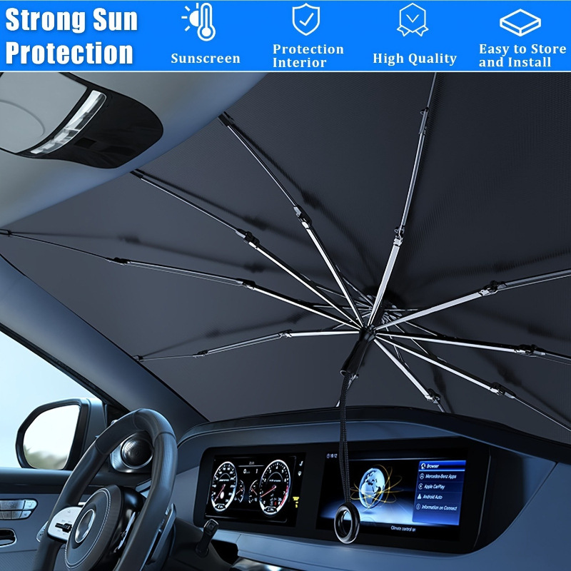Summer Car Sunshade Pull-Tab Convenient Car-Mounted Front Sunshade Sun Protection and Heat Insulation Car Sunshade Curtain Wholesale