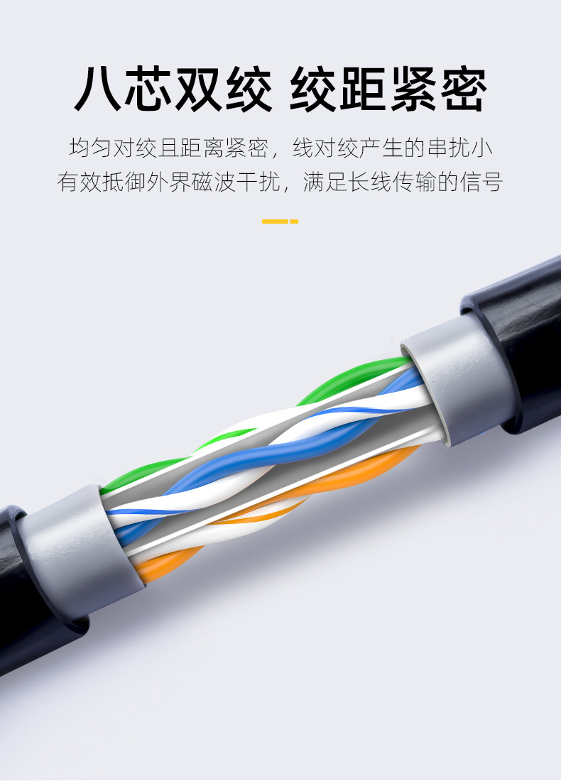 0.58mm室外超六类非屏蔽网线cat6防水无氧铜户外网络线双护套网线-阿里巴巴