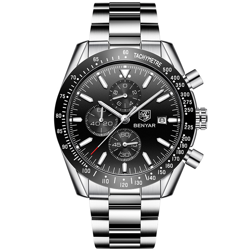 BENYAR Binya 5140 reloj de cuarzo popular de los hombres sincronización impermeable deportes moda de moda reloj de silicona reloj de los hombres