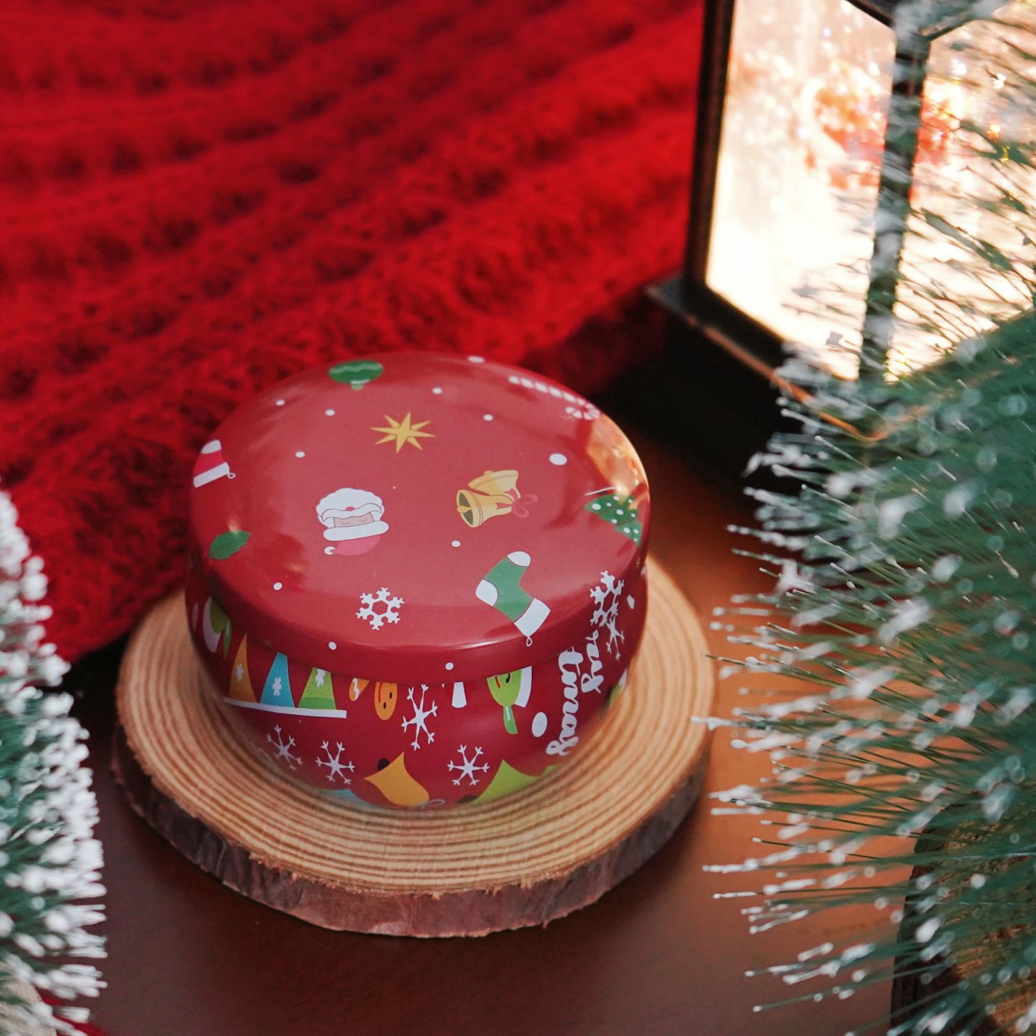 Navidad caja de regalo de vela de banano set romántico no humo perfume adornos regalo de mano vela doméstica de Navidad al por mayor