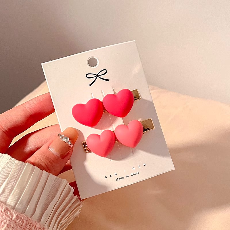 Horquilla de dopamina rosa para niña, bonito clip bb, accesorios para el cabello para niños, clip lateral y2k