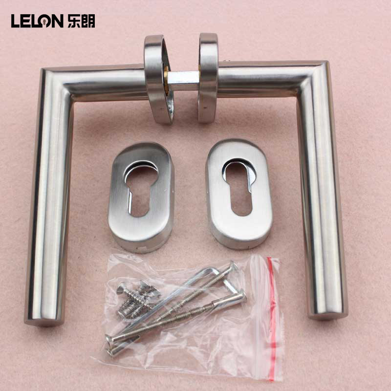Acero inoxidable estándar europeo 304 puente roto mango de puerta de aluminio marco de puerta de borde estrecho mango de separación mango de cerradura de puerta abierta de aleación de aluminio