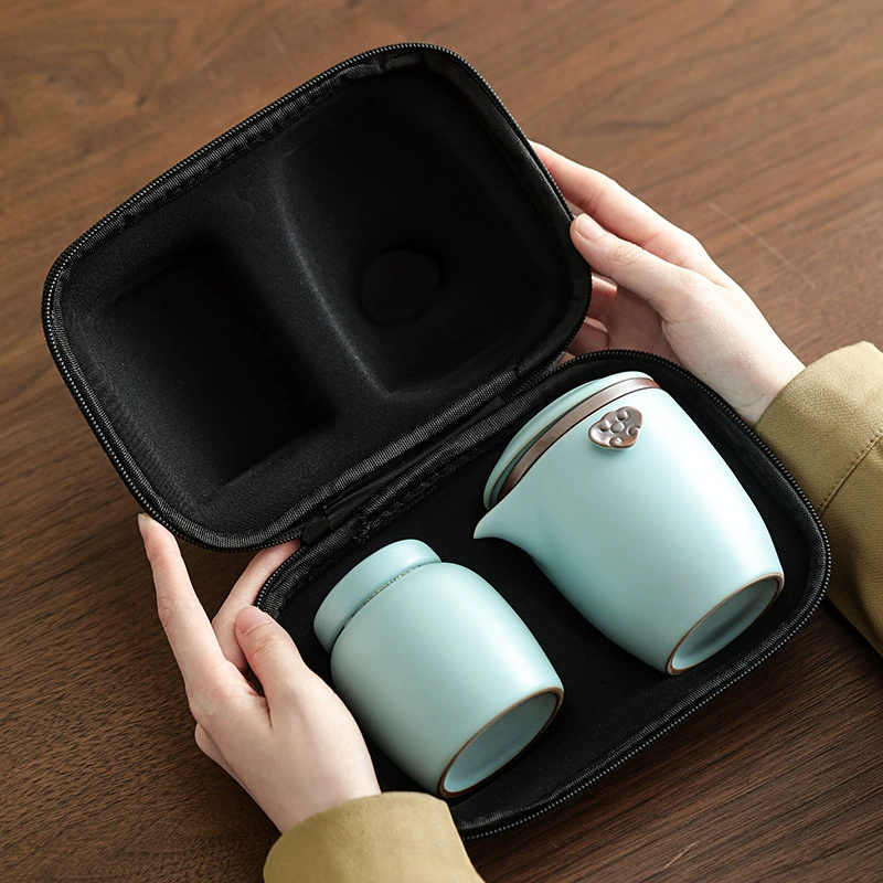 Tea set for traveling, travel handheld tea cup for camping