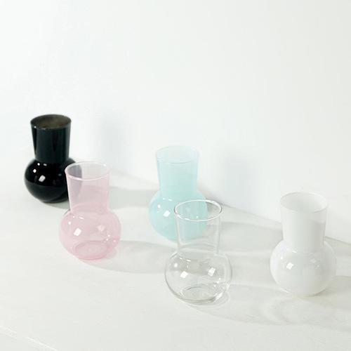 Minimalist Dress Glass Vase Transparent Creative Living Room Bedroom Flower Arrangement Soft Decorative Piece Ornament Vase Wholesale