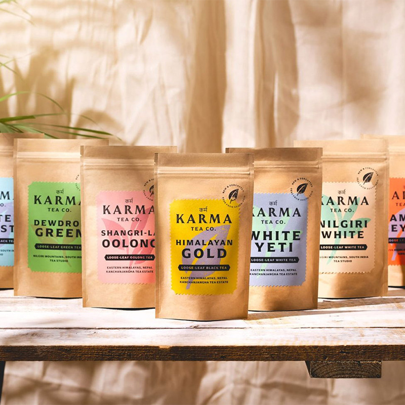 牛皮纸铝箔包装袋 可降解茶叶包装袋果干零食小包分装热封包装袋