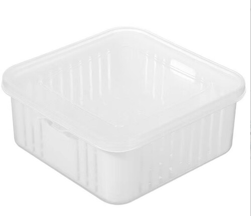 Kitchen ginger garlic onion four-grid storage box refrigerator scallion preservation box draining round prepping box food fruit food