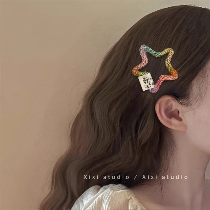 컬러풀한 울 오각별 BB 클립