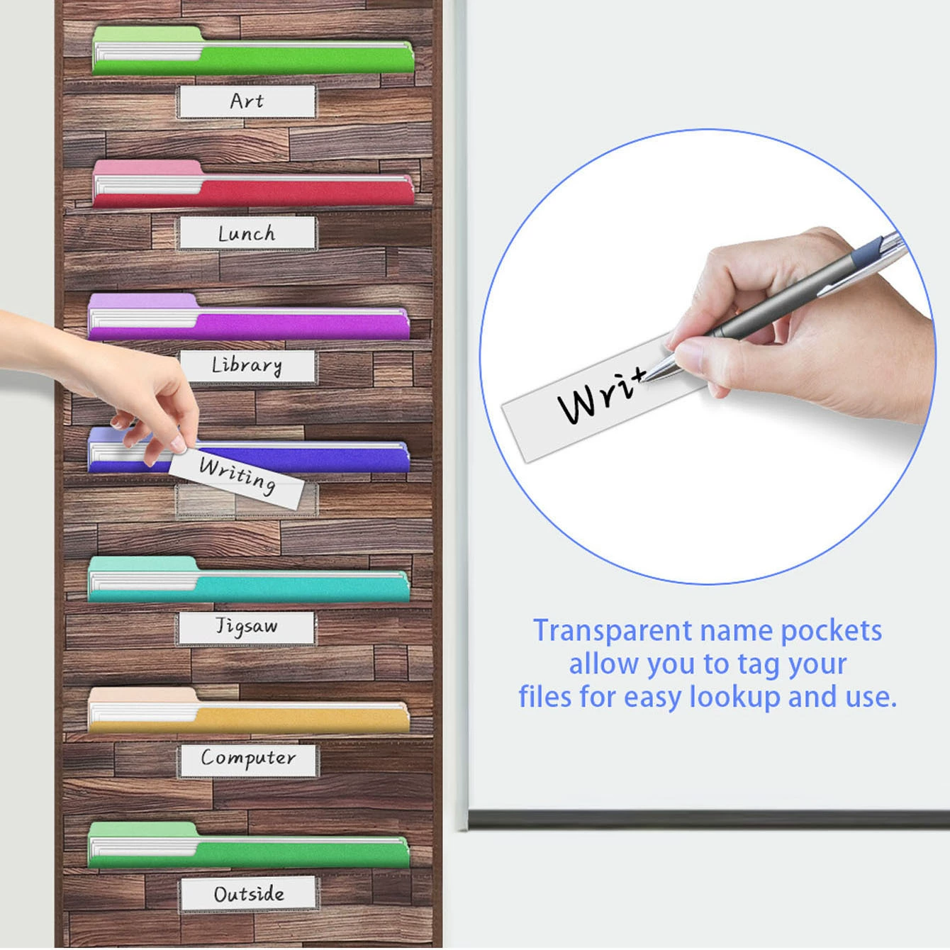 Hanging organiser for documents, storage bag, (Physicals), 10 cells