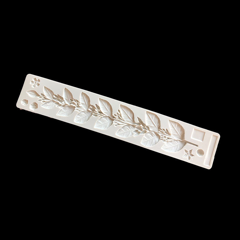 Hoja de La Flor de escalada vid planta tallo hoja flor molino de viento Jazmín molde de silicona DIY pastel Garland decoración del borde