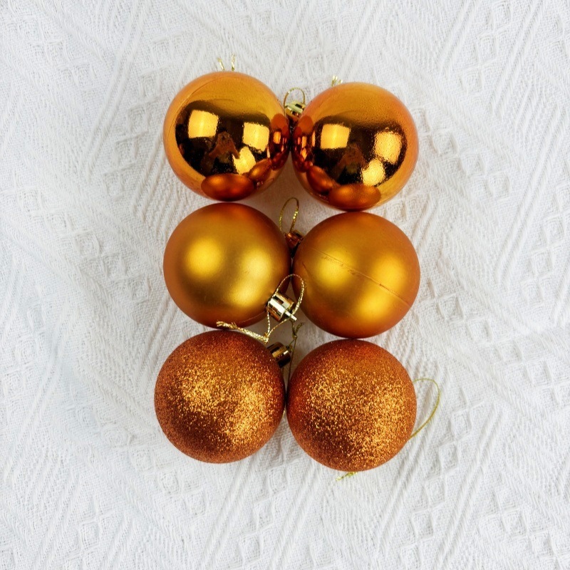 クリスマス装飾 4/6/8 センチメートルプラスチックカラー電気メッキクリスマスボールセットクリスマスツリーペンダントホリデーデコレーション|undefined