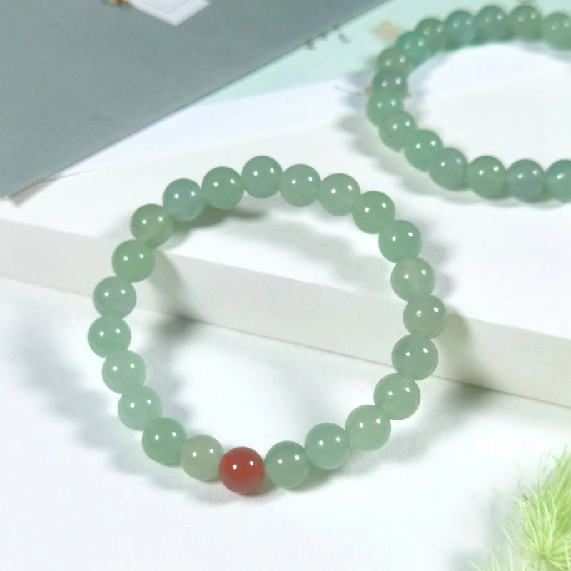 Dongling pulsera de jade de piedra esmeralda pulsera de jade multi-círculo un solo anillo pulsera de calabaza transmisión en vivo fuente de bienestar