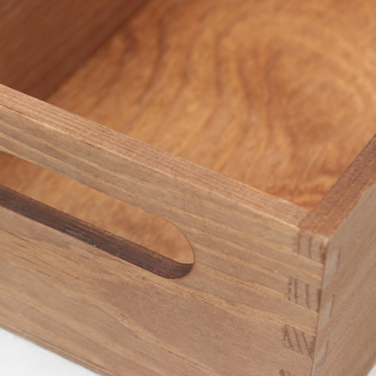 Caja de almacenamiento de escritorio de madera simple sin cubierta Caja de herramientas de madera sólida Caja de almacenamiento con mango Caja de almacenamiento de artículos