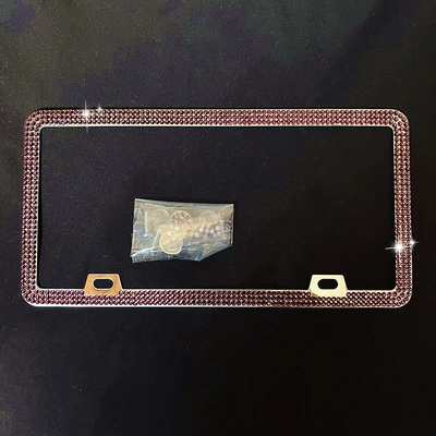 plate frame license plate frame US: License plate holder/license plate holder - us-gauge-light-purple-rhinestone