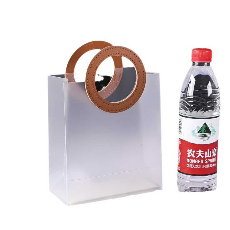 Bolsa de cuero PP mate regalo de regalo de cumpleaños plástico PVCins viento